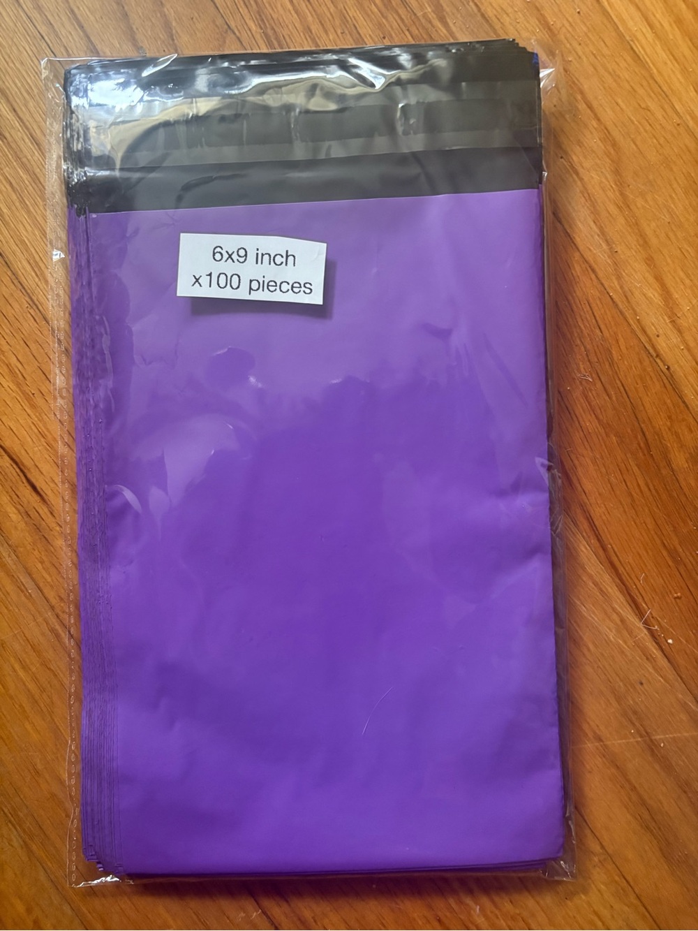 Purple Poly Mailer Bags with Peel & Seal (6x9 inch) - 100 Pack